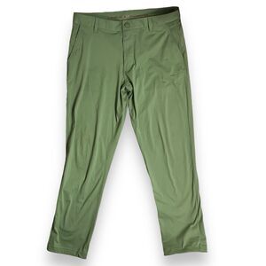 Rhone Pants Mens 32x29 Green Commuter Slim Workwear Career Everyday Traveler